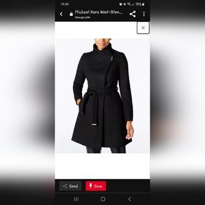 Michael Kors wool-blend belted walker coat